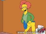 Bart Simpson Scopa Edna Caprapall dal Buco