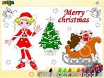 Natale: Christmas Girl Painting